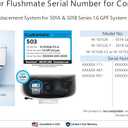 Flushmate M-101526-F3B Complete Replacement System for 501A & 501B: 1.6 GPF System for Two-Piece Toilets, For Toilet Tank With Center Push Button, Quiet Operation