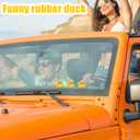 Lenwen 48 Pieces Middle Finger Rubber Duck Funny Yellow Rubber Duck Cute Small Bath Toy for Bathroom Car Dashboard Interior Decorations()