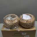 2 Pack Farmhouse Light Fixtures Ceiling Mount,Mini Rattan Boho Semi Flush Mount Ceiling Light,Hand Woven Hallway Light Fixtures for Bedroom Entryway Nursery Study Room