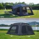 Vidalido 4-6 Person Camping Tent with 3 Door 2 Room Large Family Cabin Tents, Double Layer Waterproof Portable Glamping Tent, Big Tents for Outdoor Camping Hiking and Backpacking