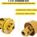 VEVOR PTO Shaft, 1-3/8" PTO Drive Shaft, 6 Spline Both Ends PTO Driveline Shaft, Series 4 Tractor PTO Shaft, 31.5"-41" Brush Hog PTO Shaft, Yellow PTO Shaft w/Slip Clutch for Bush Hog/Finish Mower