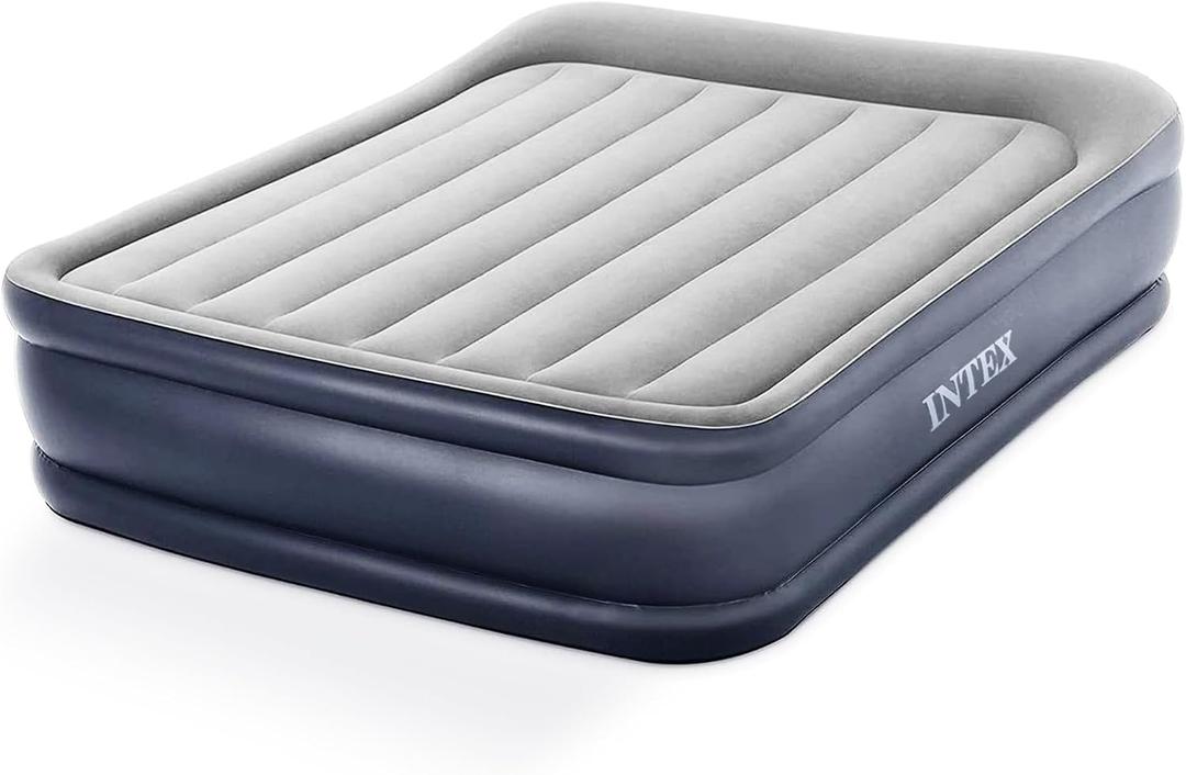 Intex Dura-Beam Plus Deluxe 16.5" Queen Air Mattress with Built-in Pump