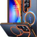 JAME for Samsung Galaxy S25 Ultra Case, [Compatible with Magsafe], [Military-Grade Protection], [with Camera Stand Guard] Shockproof Slim Fit Phone Case for Samsung Galaxy S25 Ultra Case, Orange