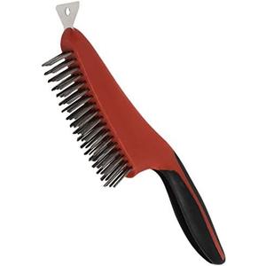 Red Devil 4164 13-Inch Soft Grip Stainless Steel Wire Brush with Scraper