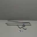 Silver Curtain Rods for Windows 48 to 84 inch, 5/8 inch Adjustable Wrap Around Blackout Curtain Rods for Bedroom & Outdoor
