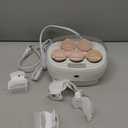 Conair Double Ceramic Hot Rollers for Long, Medium & Short Hair, 5 Ceramic Flocked 1-Inch Heated Hair Rollers with Clips, Hot Curlers for Women, Volume & Curls, Dual Voltage, Pink/White