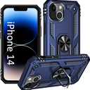 ADDIT i Phone 14 Case, for iPhone 14 Case,with Kickstand Ring,Adjustable Stand,Military Grade,Heavy Duty Protection,Shockproof,Anti-Fingerprint,Support Magnet Car Mount,Blue