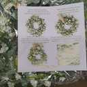 Sggvecsy White Daisy Wreath 24 Inch with Fake Silk Floral Green Eucalyptus Leaves and Lavender for Spring Summer Front Door Window Wall Wedding Farmhouse Festival Decor