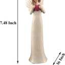 Angel Figurine Holding Heart – Sympathy Memorial Gift & Gift for Mom, Daughter, Sister, Inspirational Angel Statue, Birthday, Remembrance Bereavement Gift Home Decor 7.5 Inch