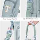 sportsnew Birthday Gifts for Women Personalized Initial Water Bottle Holder with Strap fits Most 40oz Tumbler with Handle Water Bottle Carrier Bag with Phone Pocket & Straw Topper Tumbler Accessories