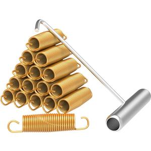 Blanketown 3.5" Trampoline Springs with Free T-Hooks, Replacement Trampoline Springs, High-Extension,Weather-Resistant Commercial Size Springs,Trampoline Accessories 20 Pack