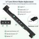 Lawn Mower Blade Replacement for Ma-Kita 3-in-1 Mower Blade 191V96-5 Compatible with Ma-Kita XML11, XML10 Lawn Mower