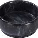 4.72 Inch Decorative Bowls - Natural Marble Key, Coffee Table Centerpiece, Soap Serving, Incense Burner, Smudge Bowl (Black Marble)