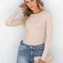 ANRABESS Women Long Sleeve Shirts Rib Knit Slim Fit Tops Basic Tee 2025 Fall Outfits Casual T-Shirt Underscrubs Layer Clothes (L)