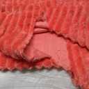 Faux Fur Fluffy Body Pillow Cover Luxury Textured Vertical Stripe Plush Decorative Body Pillowcase, Ultra Soft and Cozy Zipper Closure 22 x 60 Inches, Coral Orange, Pillowcase is Damaged