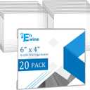 EHWINE 20 Pack 6x4 Wall Mount Acrylic Sign Holder, Horizontal Wall Signs Photo Menu Flyer Display Holders, Plastic Clear Acrylic Frames for Office Home Hotel Business Store (with Adhesive Tape)