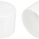 uxcell 5pcs 70mm(2 3/4") Rubber End Caps, Round Vinyl Plug Insert Plastic End Caps for Tubing, Fence, Pipe Post, Furniture, Railing, White