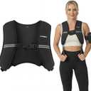 Weighted Vest for Women Men, Soft Iron, Reflective Strips, 15 LB