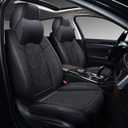 GXT Deluxe Faux Leather Full Coverage Car Seat Cover Anti-Slip Universal Fits for Sedans SUV Pick-up Truck with Headrests,Interior Accessories(Black)
