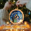 2 x Nativity Scene Ornament 2025, O Come Let Us Adore Him  Wooden Holiday Decoration with Holy Family & Starry Sky  Rustic Christian Christmas Tree Ornament & Faith Gift