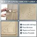 N&Y HOME Extra Long Waffle Weave Shower Curtain with Snap-in Fabric Liner Set, 12 Hooks Included - 71" x 84", Hotel Style, Mesh Top Window, Machine Washable & Water-Repellent - 71x84, Linen