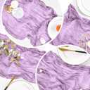 4 Pack Lavender Cheesecloth Table Runner 20 x 120 inch Gauze Table Runners 10 FT Long,Semi Sheer Boho Cheese Cloth Fabric Table Runner Bulk for Wedding,Party,Baby Shower,Bridal Shower Decoration