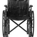 Medline Lightweight Wheelchair for Adults With Swing-Back Desk-Length Arms, Swing Away Leg Rests, 300 lb Capacity, 18" Seat