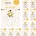 Tondiamo Sets Baby Shower Favor for Guest Adjustable Bracelet Thank You Message from The Bump Card Gold Sun Wish Charm Bracelet for Gender Reveal Return Gift Here Comes The Son Party Favor