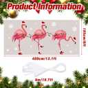 Buryeah 6 x 13 ft Christmas Flamingo Garage Door Decorations Christmas Garage Door Banner Large Flamingo Backdrop Holiday Cover Murals for Xmas Indoor Outdoor House Wall