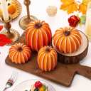 4 Pcs Fall Pumpkin Decor White and Yellow Pumpkins for Decorating Harvest Fake Resin Pumpkins Figurines Table Centerpieces for Halloween Thanksgiving Home Decorations Indoor and Outdoor