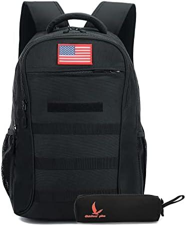 outdoor plus Camo Backpack for Boys,Military Teen Backpack with USB Port, Army Bookbag for School