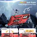 Case for Galaxy S24 Plus/S25 Plus with 360 Spin Stand [Magnetic Ring Stand] [Sliding Camera Cover] Military Grade Lens Protection Case for Samsung S24 Plus/S25 Plus 6.7", Red