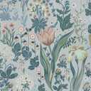 Peel and Stick Wallpaper Vintage Wall Paper Gray Blue Floral Contact Paper Removable Wallpaper 17.3"x196.8" Leaf Flower Self Adhesive for Bedroom Drawer Decor Vinyl Rolls