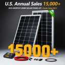 ECO-WORTHY 200 Watts 12 Volt/24 Volt Solar Panel Kit with High Efficiency Monocrystalline Solar Panel and 30A PWM Charge Controller for RV, Camper, Vehicle, Caravan and Other Off Grid Applications