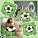 Chumia 2 Pcs/1 Set Soccer Tie Blanket Kit No Sew Fleece Blanket Kit, 55'' X 55''