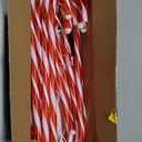 COOLWUFAN 12 Pack Christmas Candy Cane Pathway Markers, 17'' Christmas Outdoor Decorations Pathway Lights with 60 Warm Lights for Indoor and Outdoor Xmas Holiday Party Patio Yard Decor (Red)