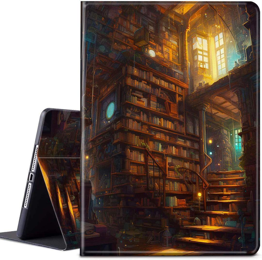 for Kindle Fire HD 8 Tablet Case 7th/8th Generation 8 inch 2017/2018 Release Lightweight Protective PU Leather Smart Stand Cover with Auto Wake Sleep - Books