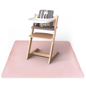 Tiny Twinkle Mess-Proof Splat Mats for Under high Chairs or Table Cover Art Projects for Baby and Toddler - Waterproof, Washable Floor or Table Splash mat 51" x 51" (Rose)