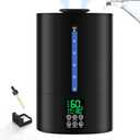 6L Humidifiers for Bedroom Large Room Home, Cool and Warm Humidifier for Plants Mist Top Fill Desk Humidifier Essential Oil Diffuser, Quiet Humidifiers with Adjustable Mist,360°Nozzle-Graphite