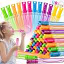 48 Pack Big Bubble Wands Bulk in 6 Colors,Ideal for Easter, Summer, Halloween, Valentine, Classroom Prizes