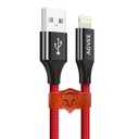 AGVEE 15ft Extra Long Charger for iPhone, Braided Lightning Cable, Heavy Duty Fast Charging Cord, End Tip Unbreakable for iPhone 11 Pro Max X XS XR, 10 8 7 6 6S, Case Friendly, Red