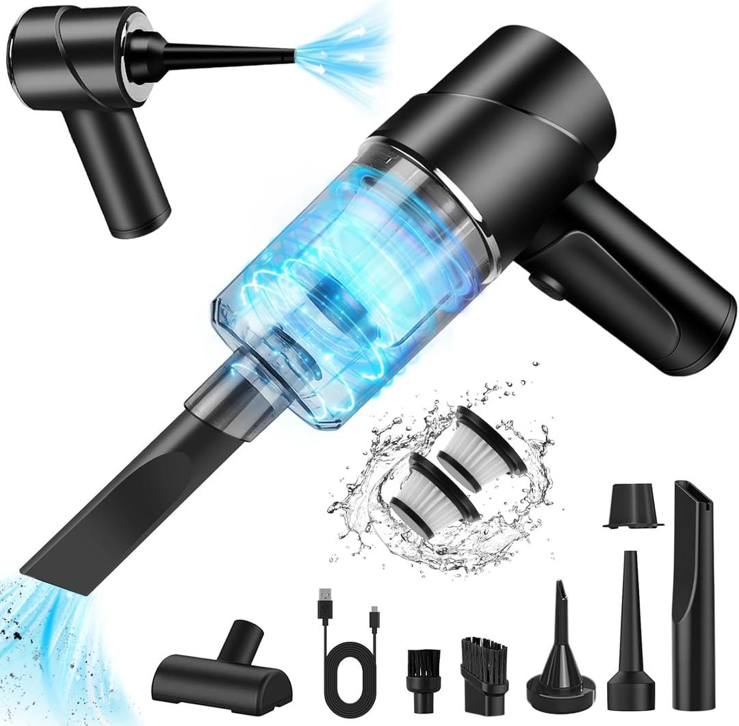 Handheld Vacuum Cordless Cleaner, Car Vacuum Portable Cordless, 12000PA Hand Held Vacuum Rechargeable, Powerful Dust Buster Mini Hand Held Vacuum Cleaner for Car, Home, Office, Pet Hair