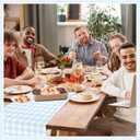 4 PCS Light Blue and White Gingham Table Runner 71 x 13'' Buffalo Plaid Check Table Cloth for Farmhouse Rustic Summer Coastal Birthday Wedding Party Decorations
