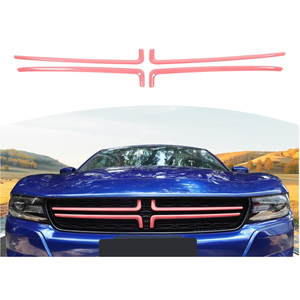 RT-TCZ for Charger Front Grill Grille Inserts Trim Cover Pink for Dodge Charger 2015-2023 Pink Exterior Accessories 4pcs