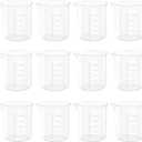 1.7 Oz Transparent Lab Measuring Cup, 50ml Plastic Beaker Cups, for Science Experiment, Liquid Measuring, 36 Pcs