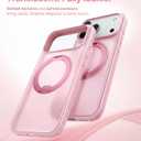TORRAS for iPhone 17 Pro Max Case, 360 Magnetic Stand, [Fit for MagSafe] [4X Military-Grade Protection] Slim Case for iPhone 17 Pro Max Phone case,6.9", Translucent Pink, Ostand O3 Fitness Series