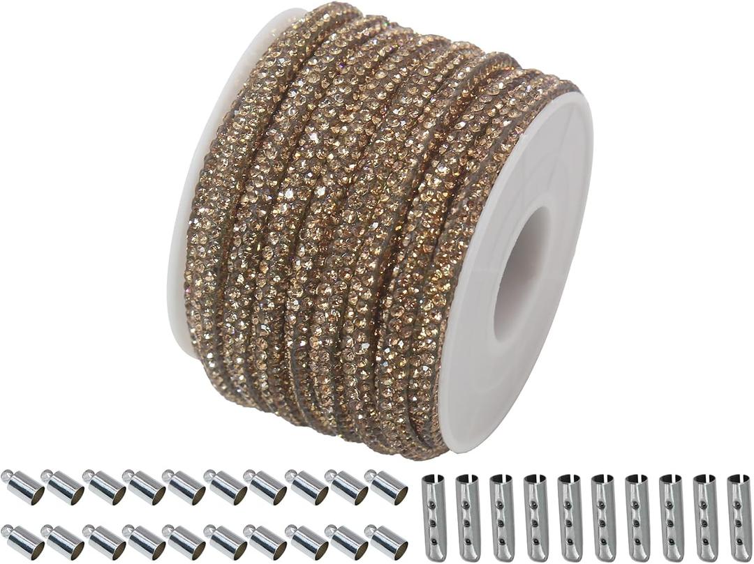 Rhinestone Glitter Rope 6 yards 0.17'' Bling Shoe Laces String Shine Cords for Shoes, Jewerlry Making DIY