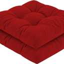 idee-home Outdoor Chair Cushions Set of 2, Patio Chair Cushions with Ties, 19 x19 In - 2pc