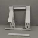 Window AC Support Bracket, No-Drill No-Tool Air Conditioner Support Bracket Adjustable Wall Mount, Heavy Duty Steel Holds Up to 300lbs, Fits Single Or Double Hung Windows, White