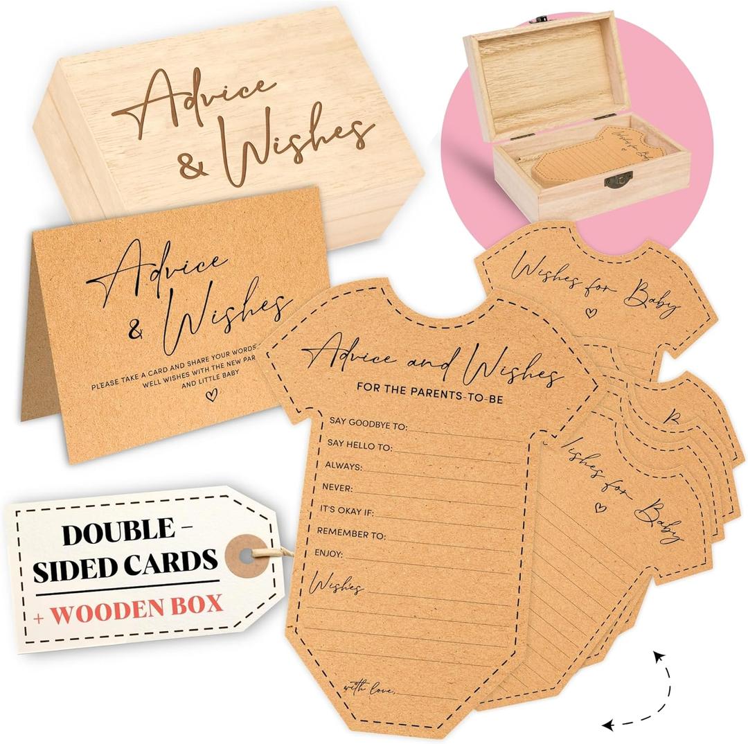 Baby Shower Advice Cards For Parents To Be - Advice For New Parents Baby Shower Decorations Girl, Wishes For Baby Cards For Baby Shower Games Boy, Advice And Wishes Box Baby Shower Ideas